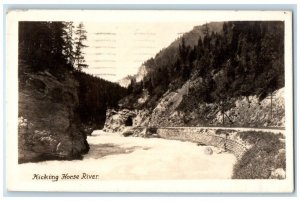 1949 Kicking Horse River Chateau Lake Louise Alberta Canada RPPC Photo Postcard