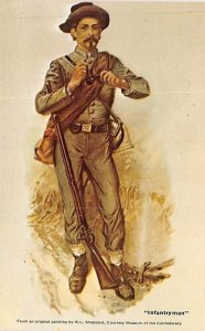 Infantryman Civil War Postcard