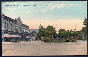 High Street Park Wadsworth Ohio used c1918