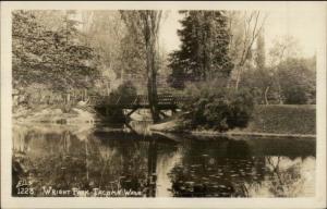 Tacoma WA Wright Park - Ellis Real Photo Postcard