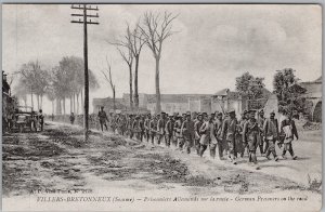 Villers Bretonneux Somme German Prisoners WWI Military Postcard H82