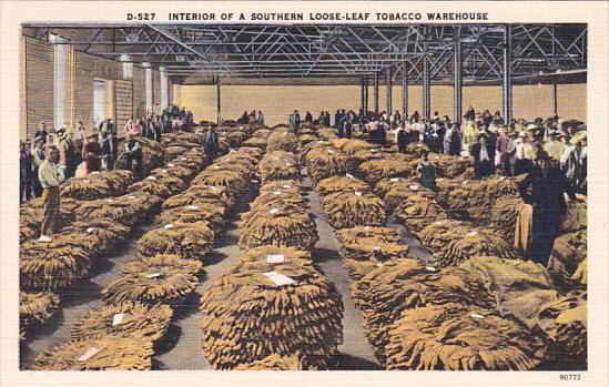 Interior Of A Southern Loose Leaf Tobacco Warehouse