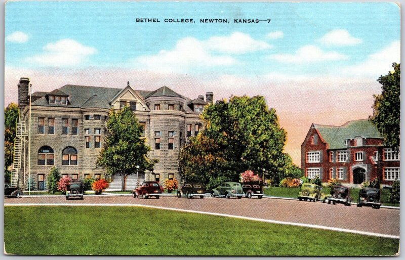 Bethel College Newton Kansas KS Park Grounds And Roadway Landmarks Postcards