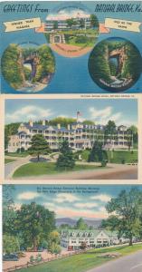 (3 cards) Greetings from Natural Bridge VA, Virginia - Hotel - Linen