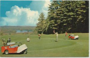 MAINE - POLAND SPRING - POLAND SPRINGS HOTELS - GOLF COURSE - CARTS & GOLFERS