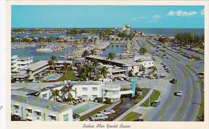 Florida Fort Lauderdale Bahia Mar Yacht Basin and New Highway A1A 1964