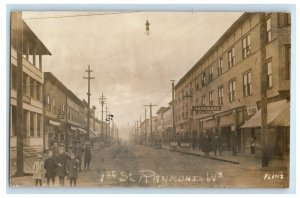 1911 First Street Raymond Candid Children Hospital Pianos WA RPPC Photo Postcard 