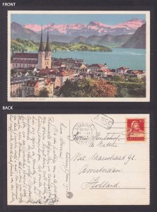 SWITZERLAND, Vintge postcard, Lucerne and the Alps