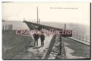 Old Postcard Le Havre the new north breakwater