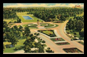 1940 Hermann Park Sam Houston Monument Houston TX Linen Postcard 126