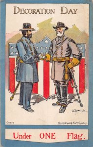 J73/ Patriotic Postcard c1910 Decoration Day Generals Bunnell Signed 417