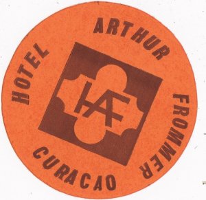 Curacao Hotel Arthur Frommer Vintage Luggage Label sk2015