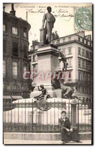 Old Postcard Bordeaux Statue of President Carnot