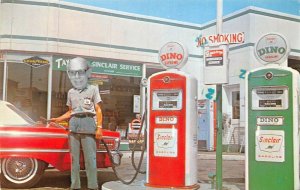 Jefferson Indiana Taylors Sinclair Service Gas Station Vintage Postcard AA74707