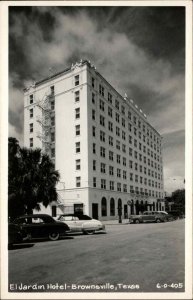 Brownsville Texas TX El Jardin Hotel Real Photo Postcard