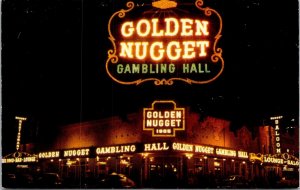 Million Dollar Golden Nuggest Gambling Hall Saloon Restaurant Las Vegas Postcard 