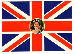 Queen Elizabeth, Union Jack Flag,  UK