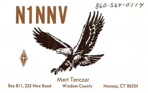 Connecticut  Moosup,  QSL Mert Tenczar N1NNW Eagle