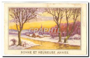 Old Postcard Fancy Happy New year