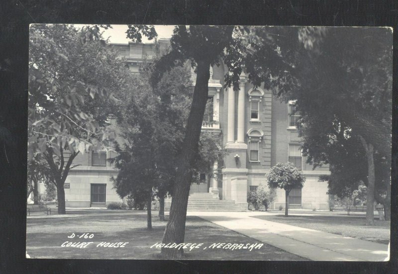 RPPC HOLDREGE NEBRASKA COUNTY COURT HOUSE VINTAGE REAL PHOTO POSTCARD