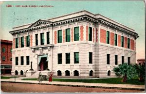 City Hall, Fresno CA c1909 Vintage Postcard Q31