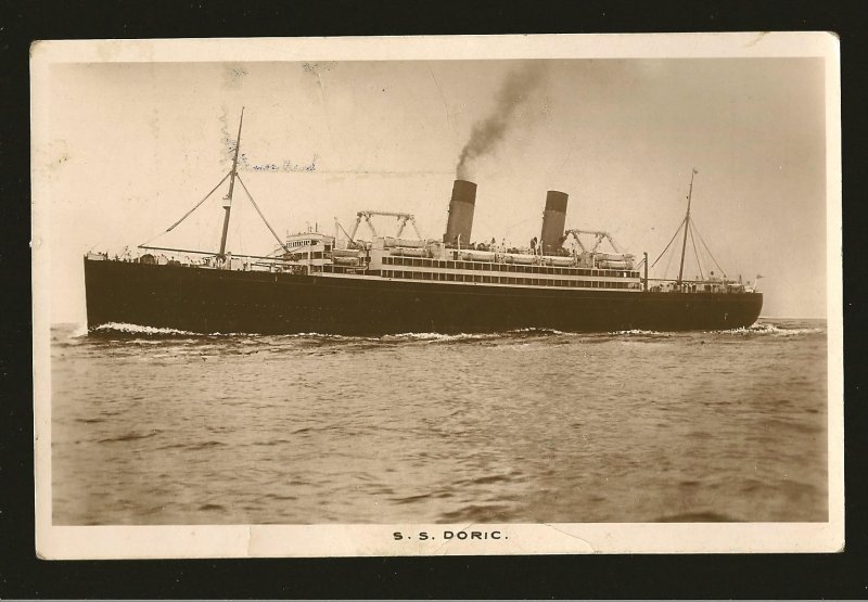 S S Doric Real Photo Postcard Unposted