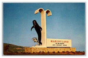 Vintage 1960's Postcard Entrance to Marineland of the Pacific California