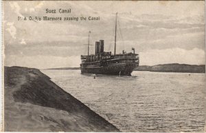 PC EGYPT, SUEZ CANAL, MARMORA PASSING THE CANAL, Vintage Postcard (b43989) 