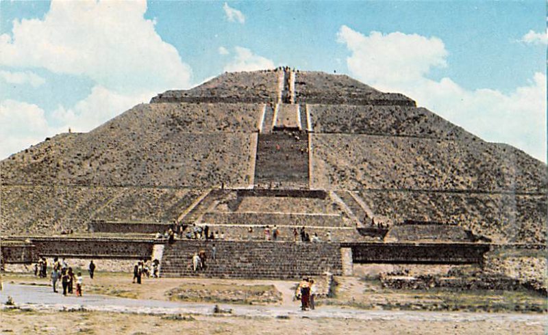 The Sun Pyramid Mexico Tarjeta Postal Writing on back 