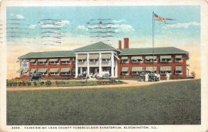 FAIRVIEW McLEAN COUNTY TUBERCULOSIS SANATORIUM BLOOMINGTON ILLINOIS POSTCARD 23