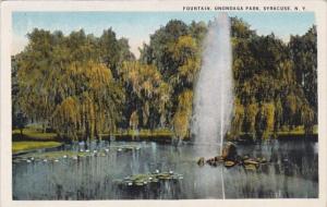 New York Syracuse Fountain In Onondaga Park Curteich