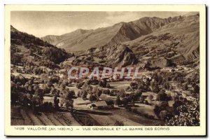 Postcard Old Valloire General view and the Barre des Ecrins