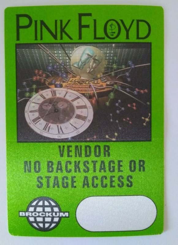 Pink Floyd Backstage Pass Momentary Lapse of Reason Tour 1987 Prog Rock Green