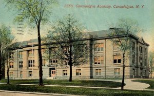 NY - Canandaigua. Canandaigua Academy   (crease in card)