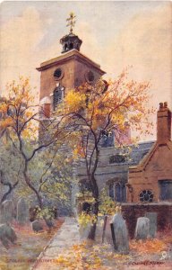 St Olave Church Hart Street London UK Tuck Aquarette 1910c postcard