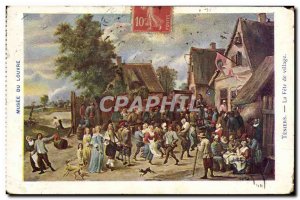 Old Postcard Musee Du Louvre Teniers The village feast