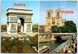 M-91552 Arc de Triomphe & Notre Paris France