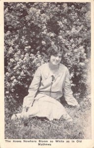 Mathews Indiana Roses Nowhere Bloom so White Greetings Postcard AA72327