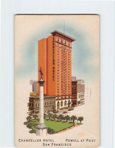 Postcard Chancellor Hotel, San Francisco, California