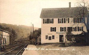 West Henniker NH Railroad Station Train Depot RPPC Postcard