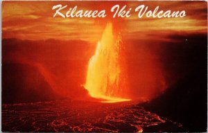 Kilauea Iki Volcano HI Hawaii 1970s Vintage Postcard H25