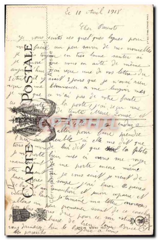 Old Postcard Militaria In letters