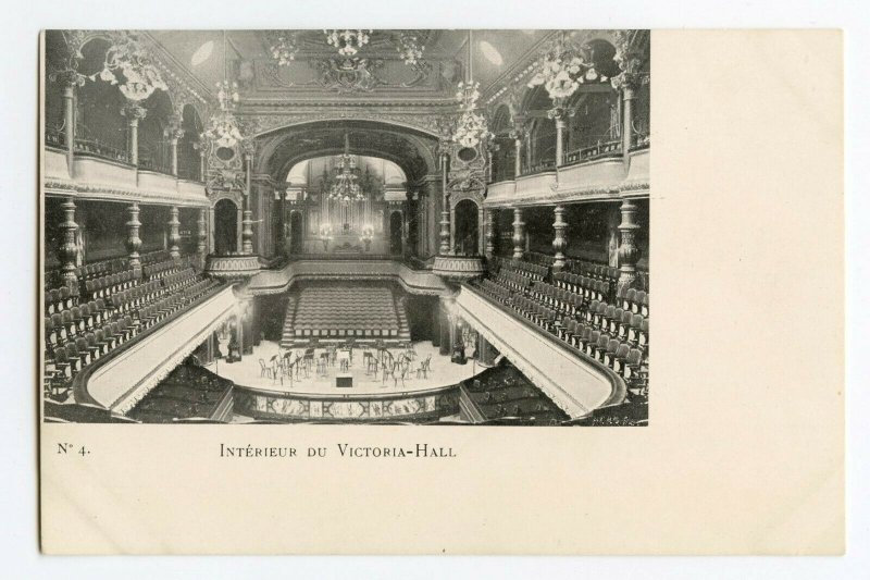 Postcard Interieur Du Victoria-Hall Standard View Card 