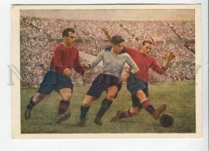 433195 USSR PROPAGANDA Sports Soccer football photo Volkova 1954 year postcard 