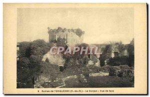 Old Postcard The View RuinesTonquedec Dungeon face