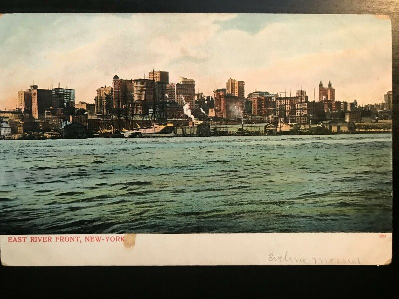 Vintage Postcard 1901-1907 East River Front New York City New York