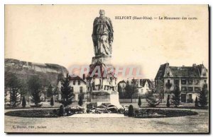 Old Postcard Belfort Haut Rhin Monument dead