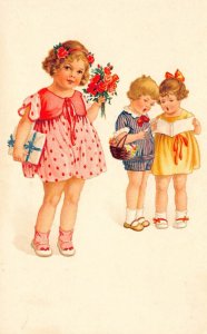 LPD54  Children, Unsigned Artist Postcard,