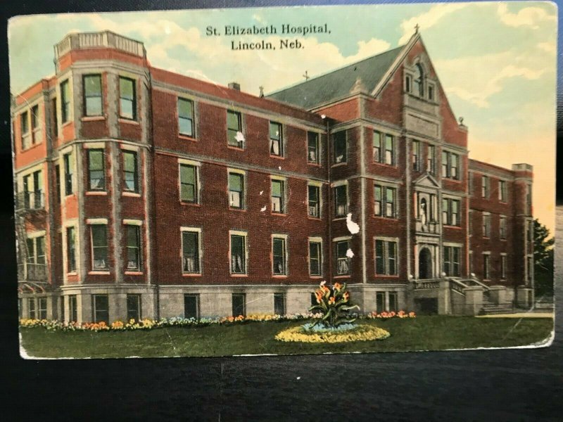 Vintage Postcard 1914 St. Elizabeth Hospital Lincoln Nebraska 