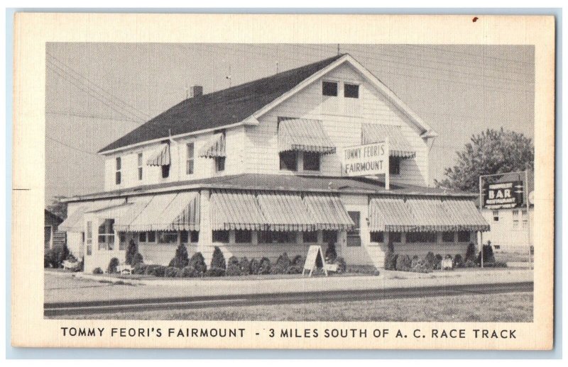 c1940's Tommy Feori's Fairmount Bar & Restaurant View Atlantic City NJ Postcard